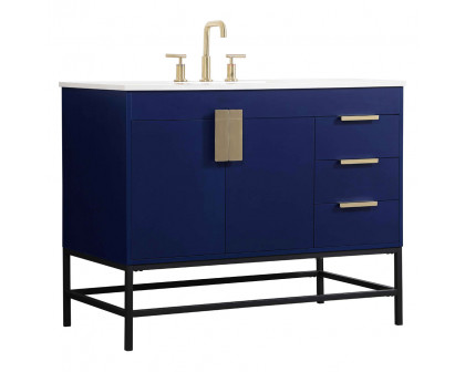 Elegant Bathroom Vanity - Blue (VF48842MBL)