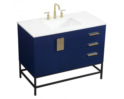 Elegant Bathroom Vanity - Blue (VF48842MBL)