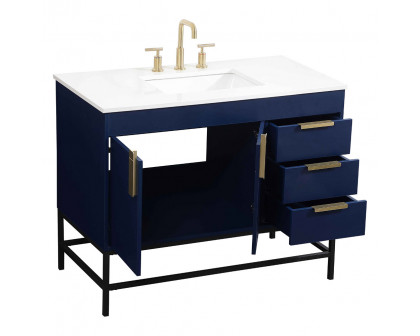 Elegant Bathroom Vanity - Blue (VF48842MBL)