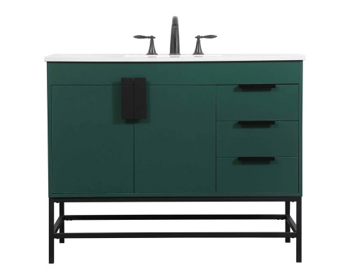 Elegant Bathroom Vanity - Green (VF48842MGN)