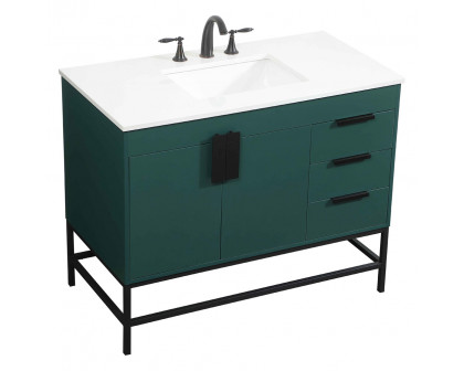 Elegant Bathroom Vanity - Green (VF48842MGN)