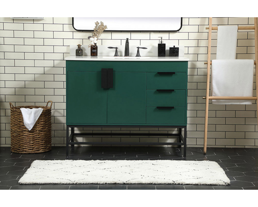 Elegant Bathroom Vanity - Green (VF48842MGN-BS)