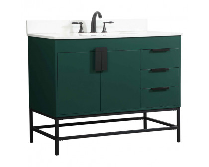 Elegant Bathroom Vanity - Green (VF48842MGN-BS)