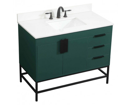 Elegant Bathroom Vanity - Green (VF48842MGN-BS)