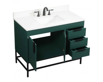 Elegant Bathroom Vanity - Green (VF48842MGN-BS)