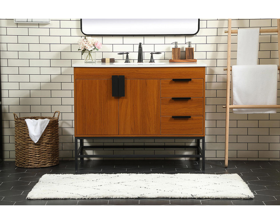 Elegant Bathroom Vanity - Teak (VF48842MTK)