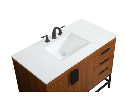 Elegant Bathroom Vanity - Teak (VF48842MTK)