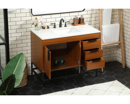 Elegant Bathroom Vanity - Teak (VF48842MTK)