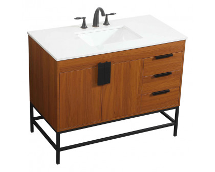 Elegant Bathroom Vanity - Teak (VF48842MTK)