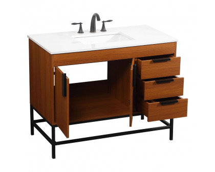 Elegant Bathroom Vanity - Teak (VF48842MTK)