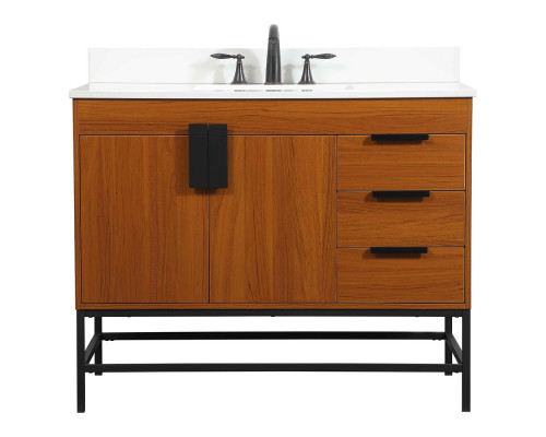 Elegant Bathroom Vanity - Teak (VF48842MTK-BS)