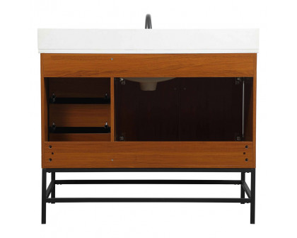 Elegant Bathroom Vanity - Teak (VF48842MTK-BS)