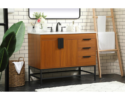 Elegant Bathroom Vanity - Teak (VF48842MTK-BS)