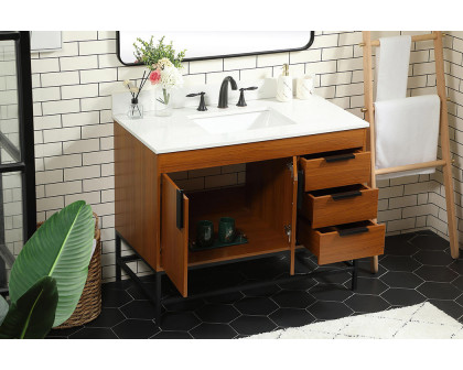 Elegant Bathroom Vanity - Teak (VF48842MTK-BS)