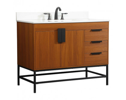 Elegant Bathroom Vanity - Teak (VF48842MTK-BS)