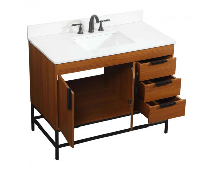 Elegant Bathroom Vanity - Teak (VF48842MTK-BS)