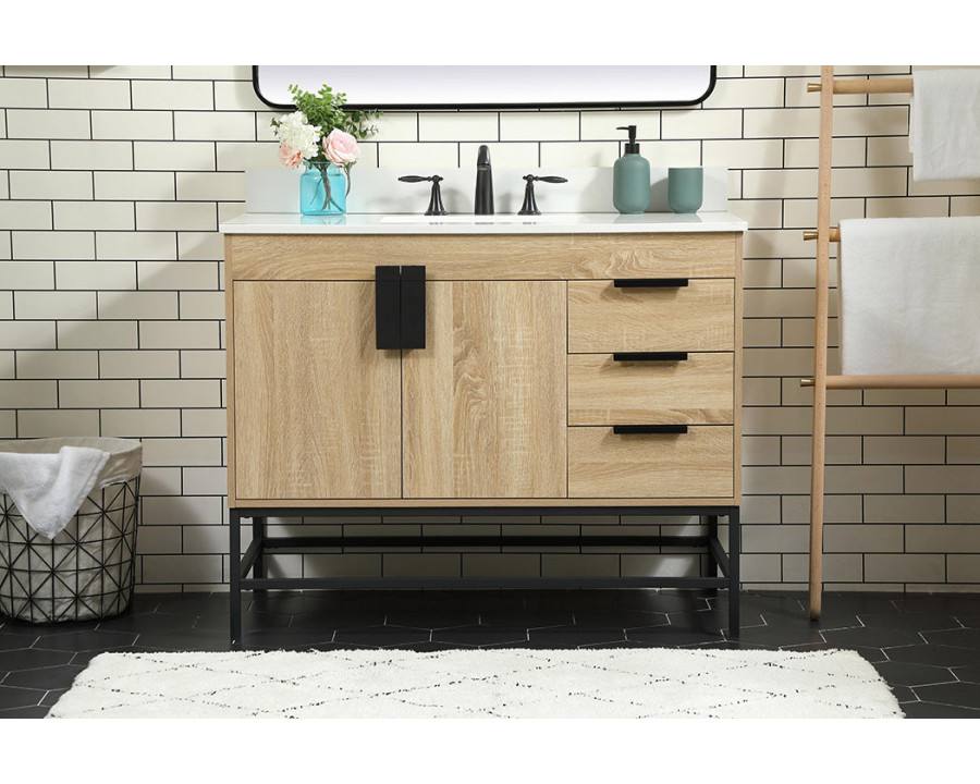 Elegant Bathroom Vanity - Mango Wood (VF48842MW-BS)