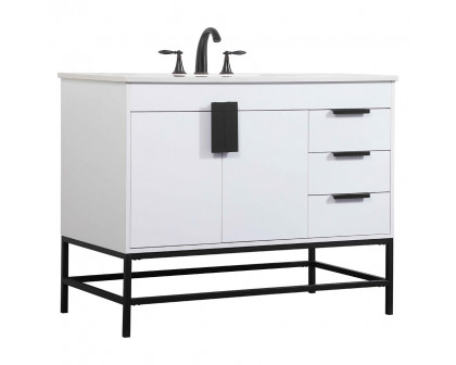 Elegant Bathroom Vanity - White (VF48842MWH)