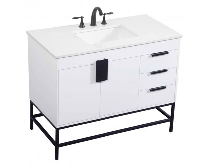 Elegant Bathroom Vanity - White (VF48842MWH)