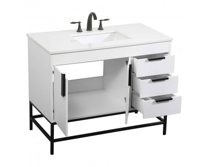 Elegant Bathroom Vanity - White (VF48842MWH)