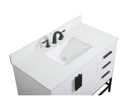 Elegant Bathroom Vanity - White (VF48842MWH-BS)