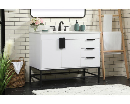 Elegant Bathroom Vanity - White (VF48842MWH-BS)