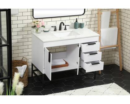 Elegant Bathroom Vanity - White (VF48842MWH-BS)