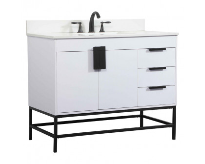 Elegant Bathroom Vanity - White (VF48842MWH-BS)