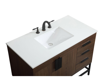 Elegant Bathroom Vanity - Walnut (VF48842MWT)