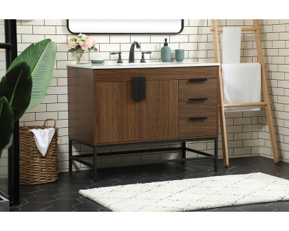 Elegant Bathroom Vanity - Walnut (VF48842MWT)