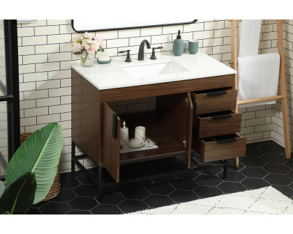 Elegant Bathroom Vanity - Walnut (VF48842MWT)