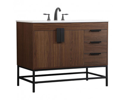 Elegant Bathroom Vanity - Walnut (VF48842MWT)