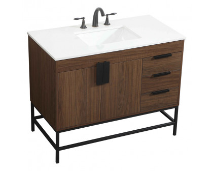 Elegant Bathroom Vanity - Walnut (VF48842MWT)