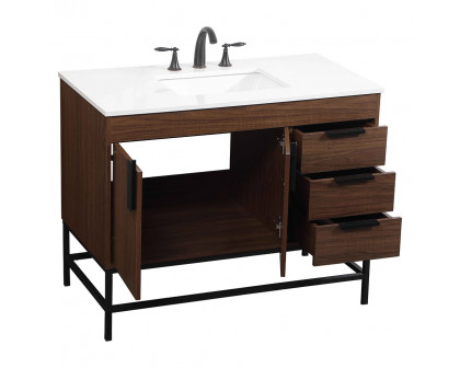 Elegant Bathroom Vanity - Walnut (VF48842MWT)