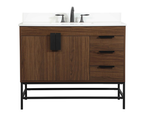 Elegant Bathroom Vanity - Walnut (VF48842MWT-BS)