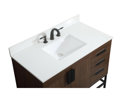 Elegant Bathroom Vanity - Walnut (VF48842MWT-BS)