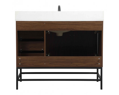 Elegant Bathroom Vanity - Walnut (VF48842MWT-BS)