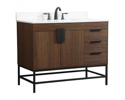 Elegant Bathroom Vanity - Walnut (VF48842MWT-BS)