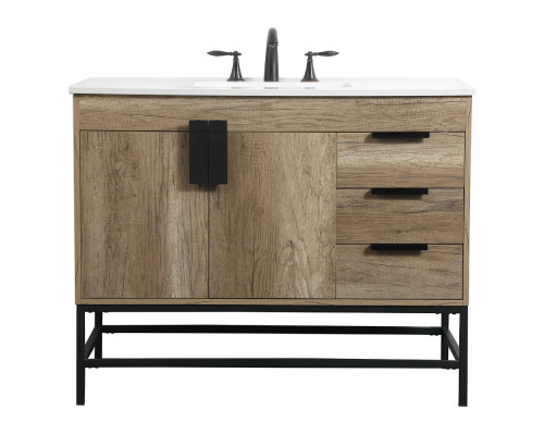 Elegant Bathroom Vanity - Natural Oak (VF48842NT)