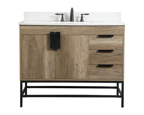 Elegant Bathroom Vanity - Natural Oak (VF48842NT-BS)