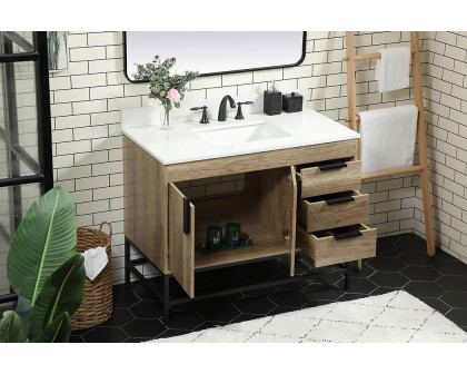 Elegant Bathroom Vanity - Natural Oak (VF48842NT-BS)