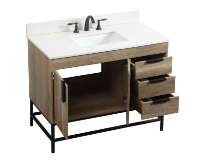 Elegant Bathroom Vanity - Natural Oak (VF48842NT-BS)