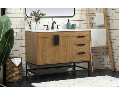 Elegant Bathroom Vanity - Walnut Brown (VF48842WB-BS)