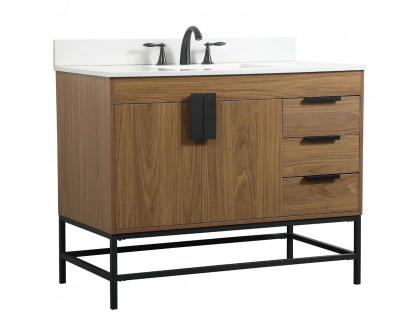 Elegant Bathroom Vanity - Walnut Brown (VF48842WB-BS)