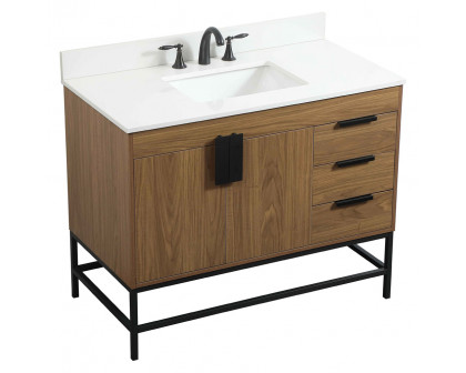 Elegant Bathroom Vanity - Walnut Brown (VF48842WB-BS)