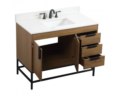 Elegant Bathroom Vanity - Walnut Brown (VF48842WB-BS)