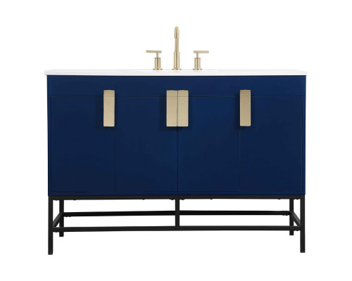 Elegant Bathroom Vanity - Blue (VF48848MBL)