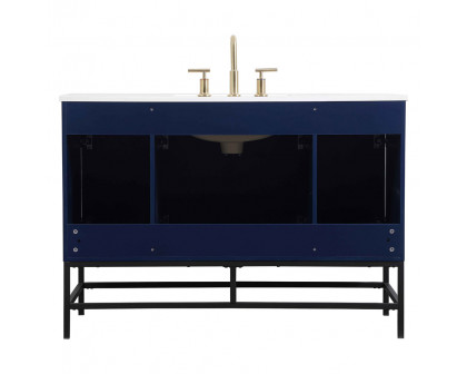 Elegant Bathroom Vanity - Blue (VF48848MBL)