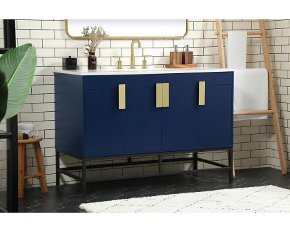 Elegant Bathroom Vanity - Blue (VF48848MBL)