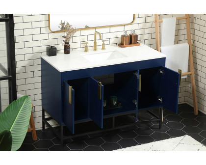 Elegant Bathroom Vanity - Blue (VF48848MBL)